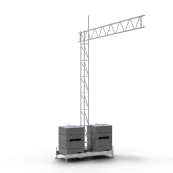 Set up device | for lattice tower with crane arm | Steel lattice girder 3200 mm